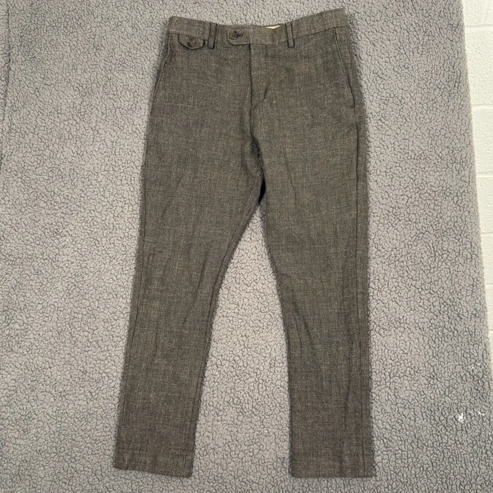 Banana Republic Marzotto Italian Wool Dress Pants Mens 30S x 29 Slim Fit Brown